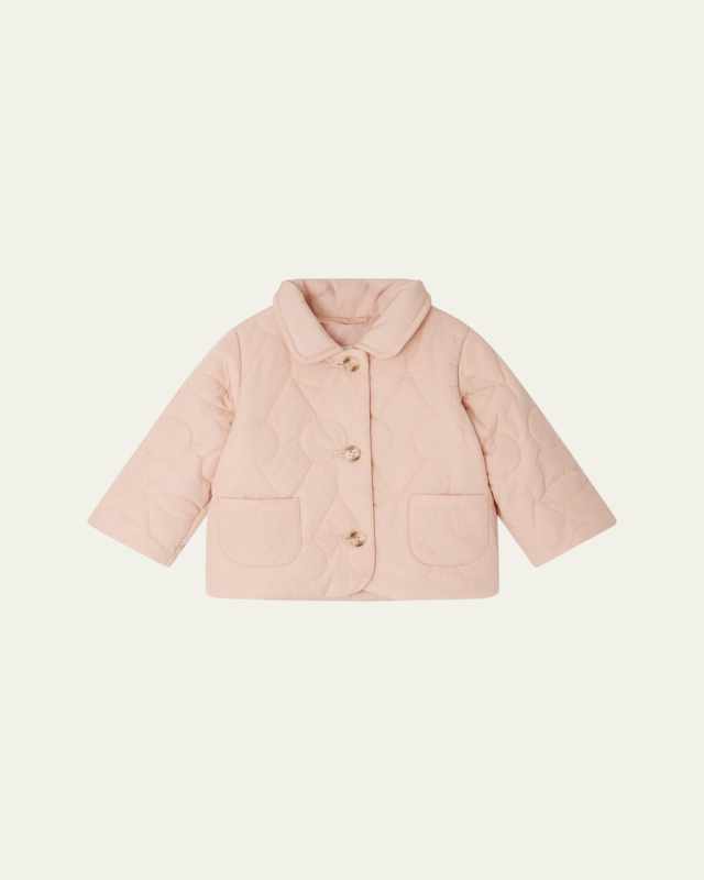 Girl's Juno Matelassé Jacket, Size 6M-3